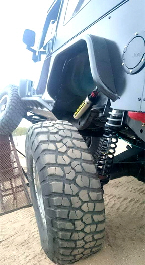 Extreme Jeep ramp suspension.