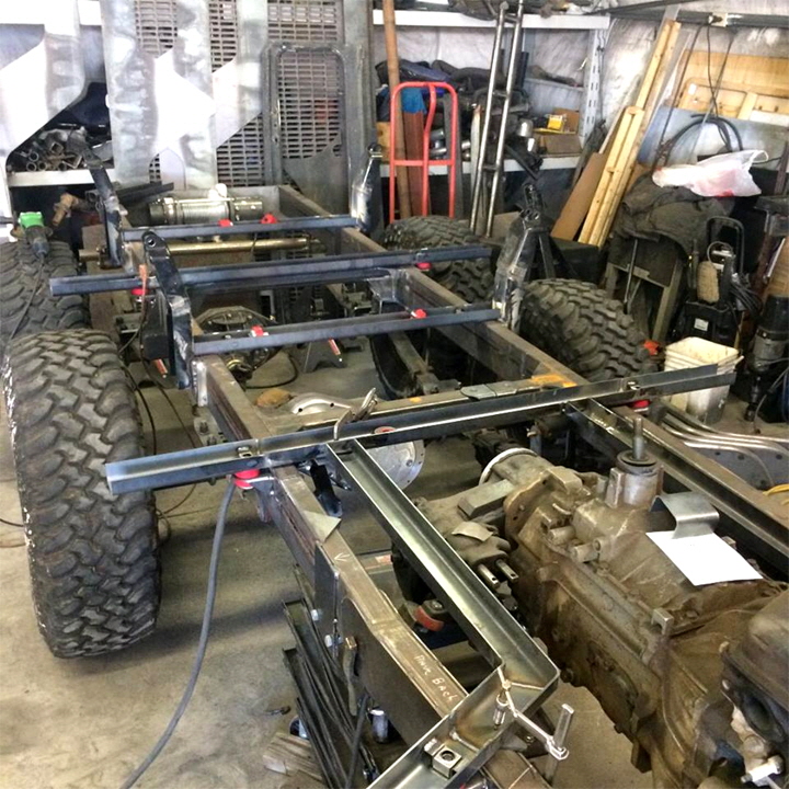 6x6 Jeep Chassis Custom Fabrication.