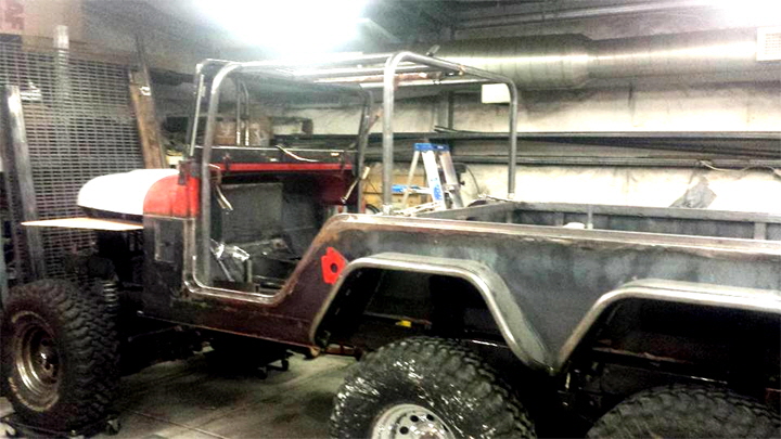 6x6 Jeep with Custom Steel Body.