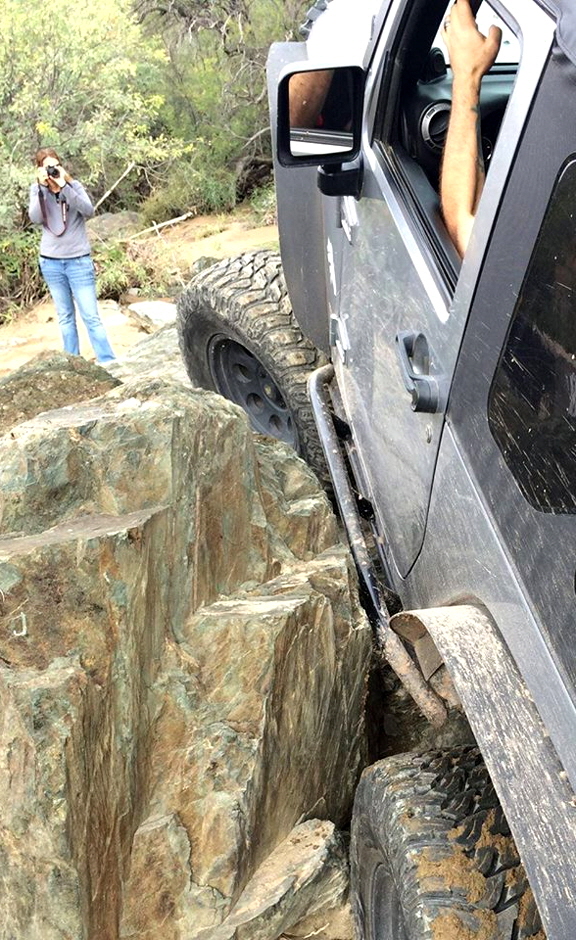 Custom Off Road Rock Sliders on a Jeep.